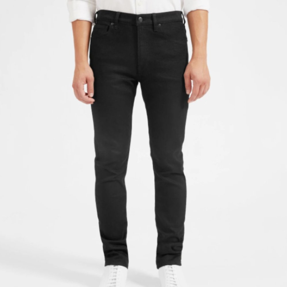 Everlane Uniform The Slim Jean Black Denim Sz 33